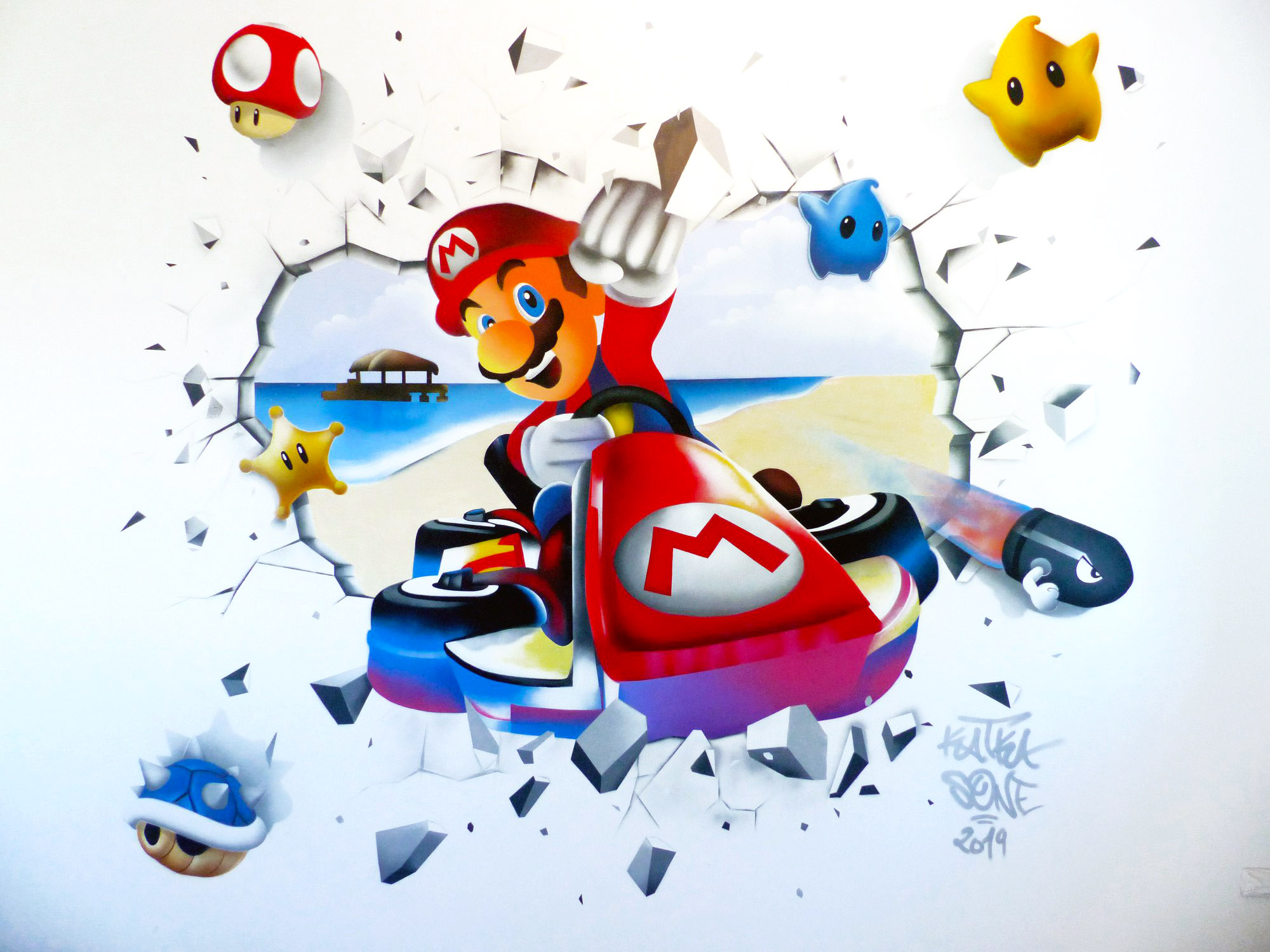 super-mario-kart-graffiti-héricourt-chambre-enfant